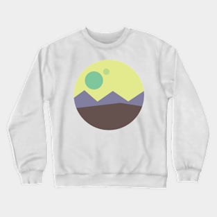 Mountain view illustration Crewneck Sweatshirt